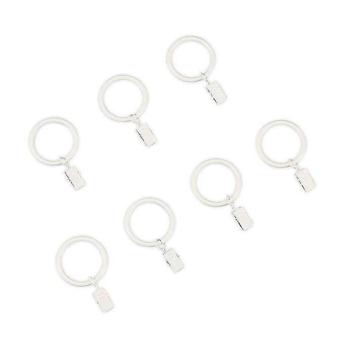 slide 1 of 1, Cambria Classic Clip Rings - Satin White, 7 ct