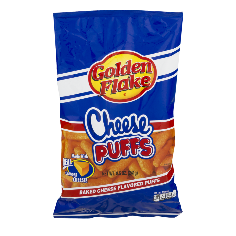 slide 1 of 5, Golden Flake Cheese Puffs, 8.5 oz