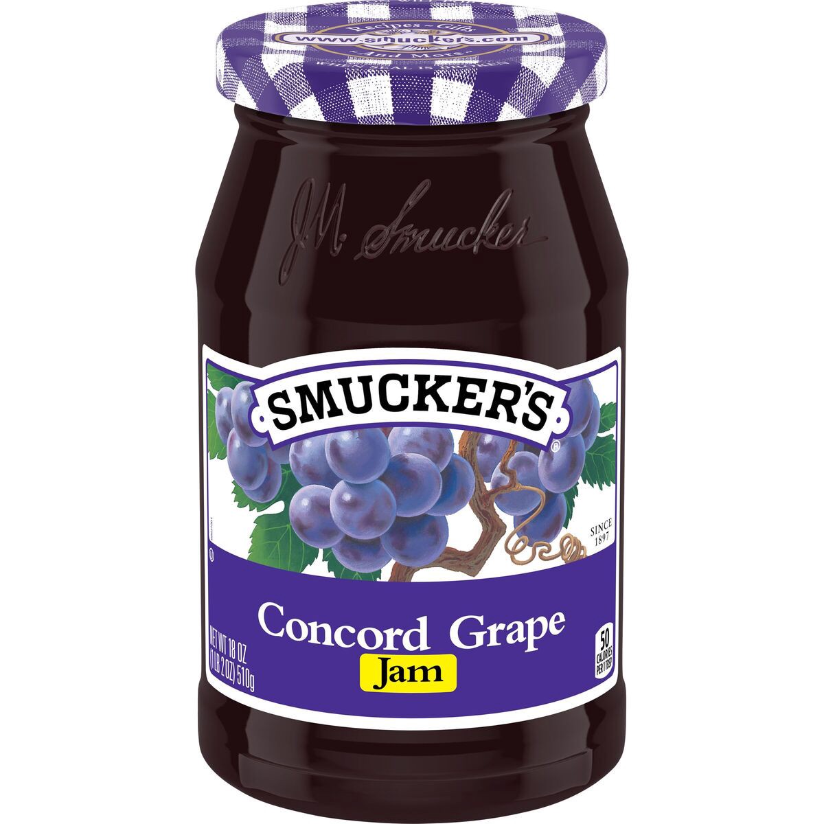 slide 1 of 8, Smucker's Concord Grape Jam, 18 Ounces, 18 oz