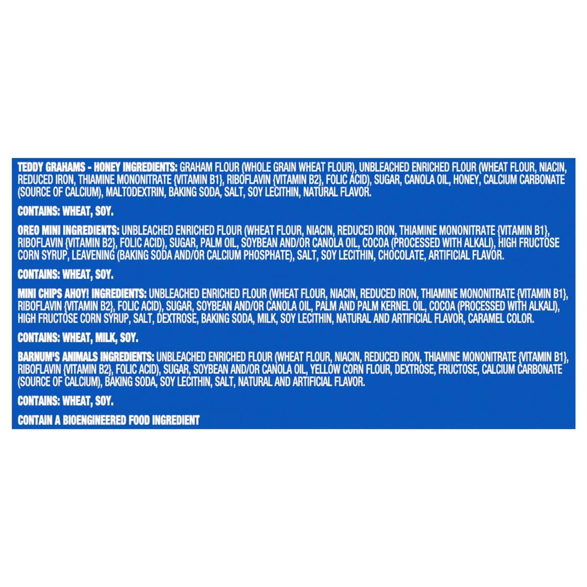 slide 12 of 15, Barnums/Chips Ahoy!/Oreo/Teddy Grahams Nabisco Team Favorites Variety Pack, OREO Mini, CHIPS AHOY! Mini, Teddy Grahams Honey & Barnum's Animal Crackers, 30 Snack Packs, 30 ct