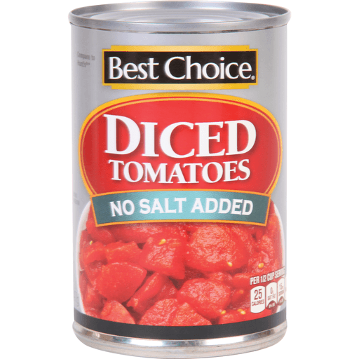 slide 1 of 1, Best Choice Diced Tomatoes No Salt Added, 14.5 oz