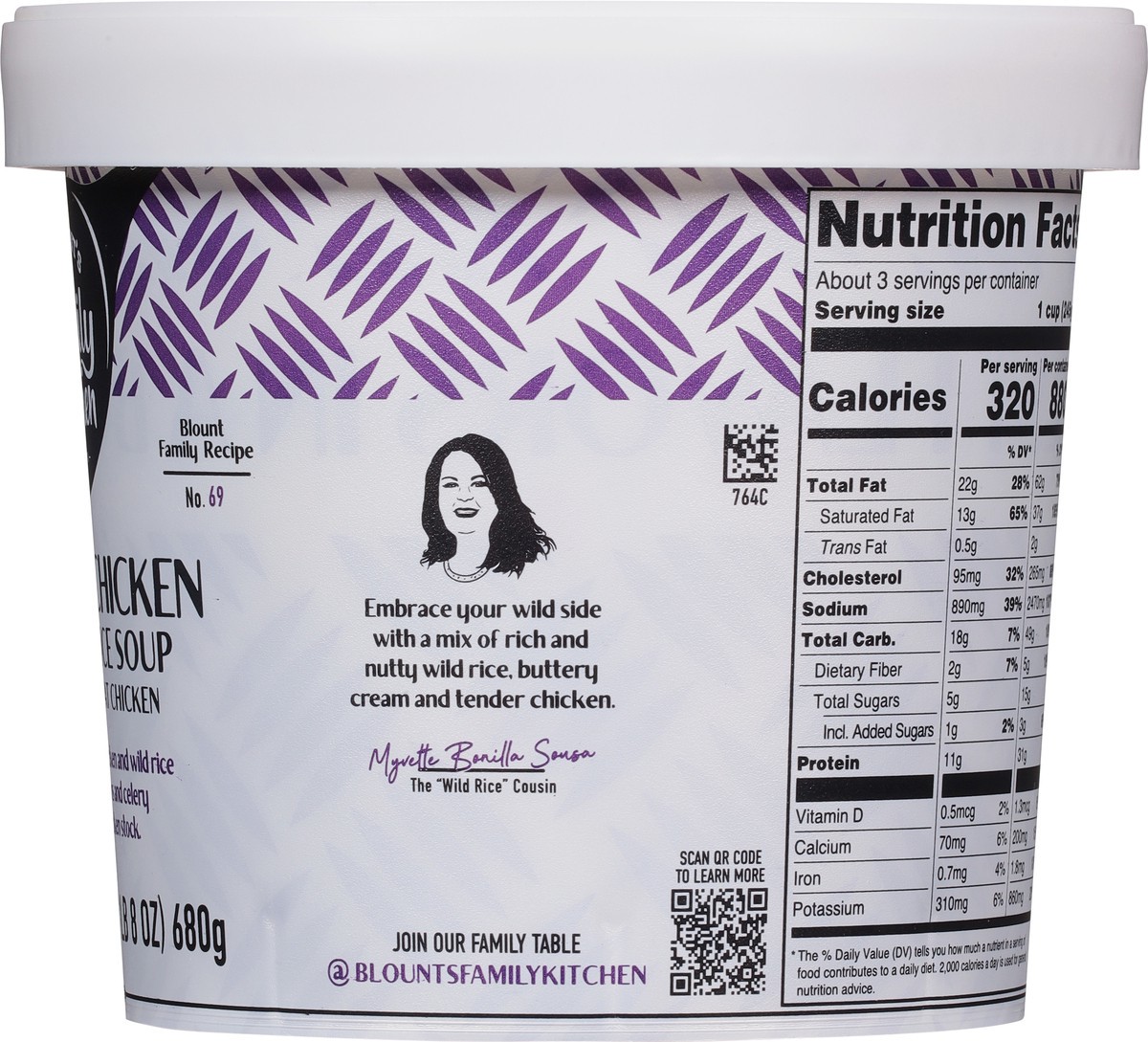 slide 5 of 13, Blount's Family Kitchen Creamy Chicken & Wild Rice Soup with White Meat Chicken, 24 oz, 24 oz