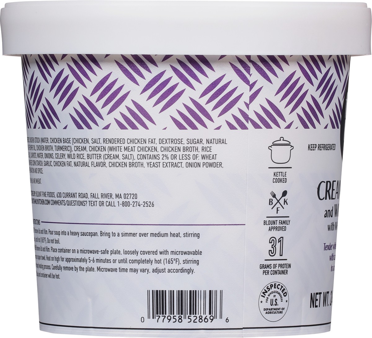 slide 3 of 13, Blount's Family Kitchen Creamy Chicken & Wild Rice Soup with White Meat Chicken, 24 oz, 24 oz