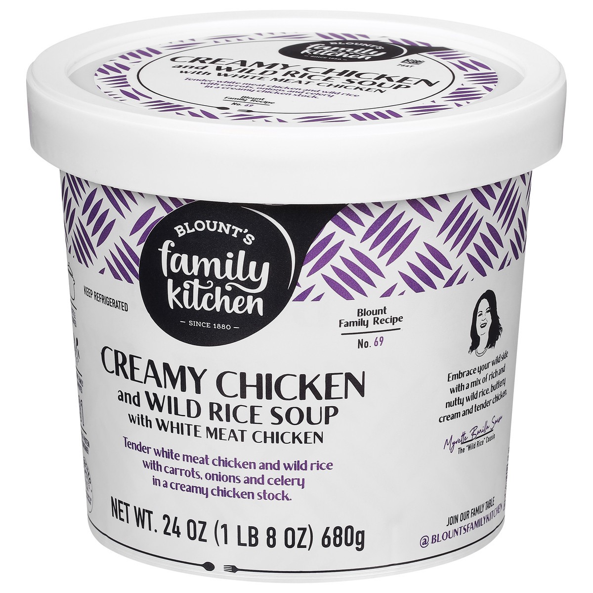 slide 11 of 13, Blount's Family Kitchen Creamy Chicken & Wild Rice Soup with White Meat Chicken, 24 oz, 24 oz