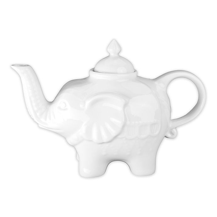 slide 1 of 1, BIA Cordon Bleu Elephant Porcelain Teapot - White, 28 oz