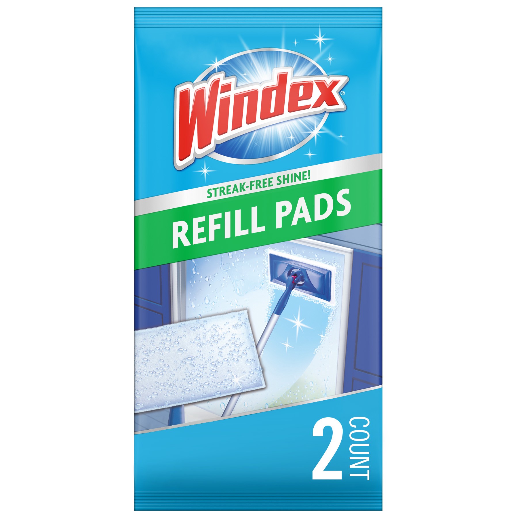 slide 3 of 5, Windex Outdoor All-in-One Glass Cleaning Tool Refill Pads, 2 ct, 2 ct