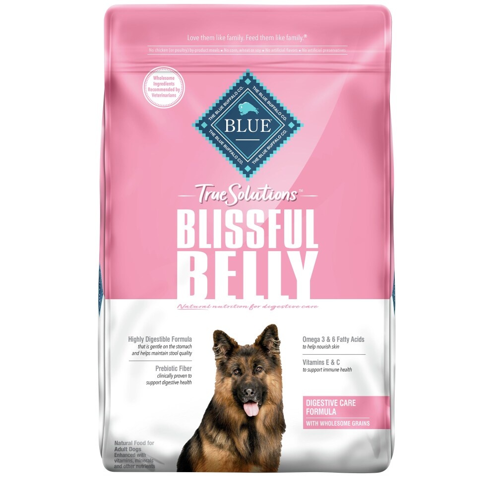 slide 1 of 1, BLUE Buffalo True Solutions Blissful Belly Digestive Care Adult Dog, 11 lb