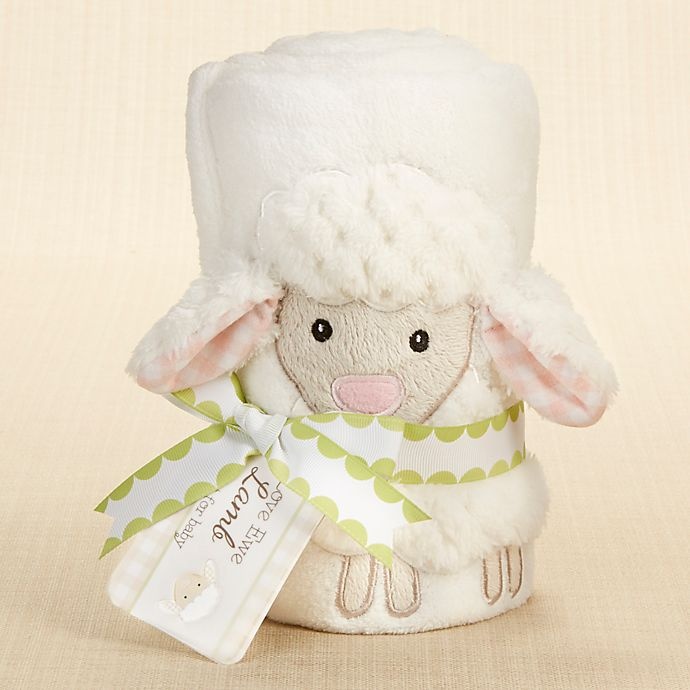 slide 1 of 2, Baby Aspen Love Ewe Lamb Plush Velour Baby Blanket, 1 ct