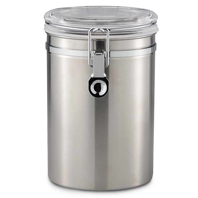 slide 1 of 1, SALT Brushed Stainless Steel Canister, 62 oz