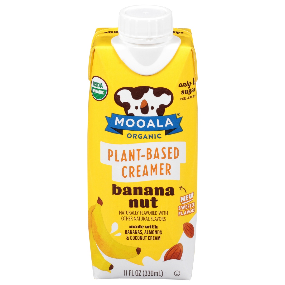 slide 1 of 1, Mooala Organic Plant-Based Banana Nut Liquid Coffee Creamer, 11 oz