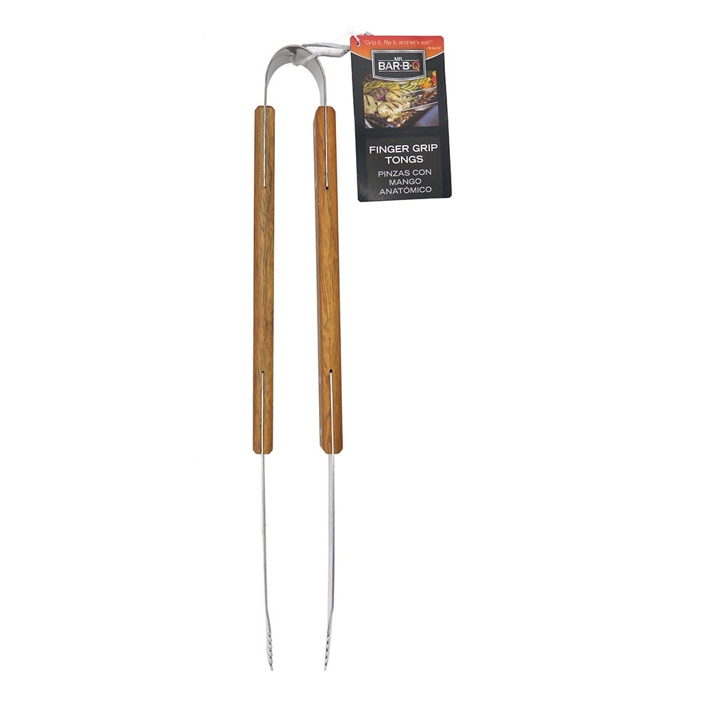 slide 1 of 1, Mr. Bar-B-Q Finger Grip Tongs, 1 ct