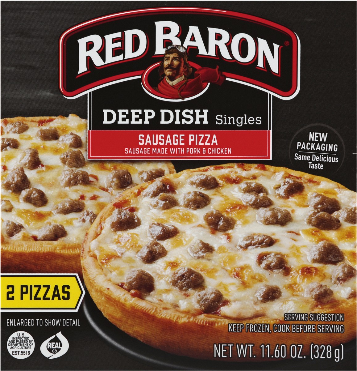 slide 4 of 4, Red Baron Pizza 2 ea, 2 ct
