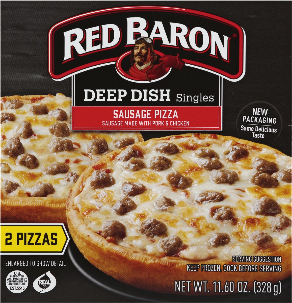 slide 1 of 4, Red Baron Pizza 2 ea, 2 ct