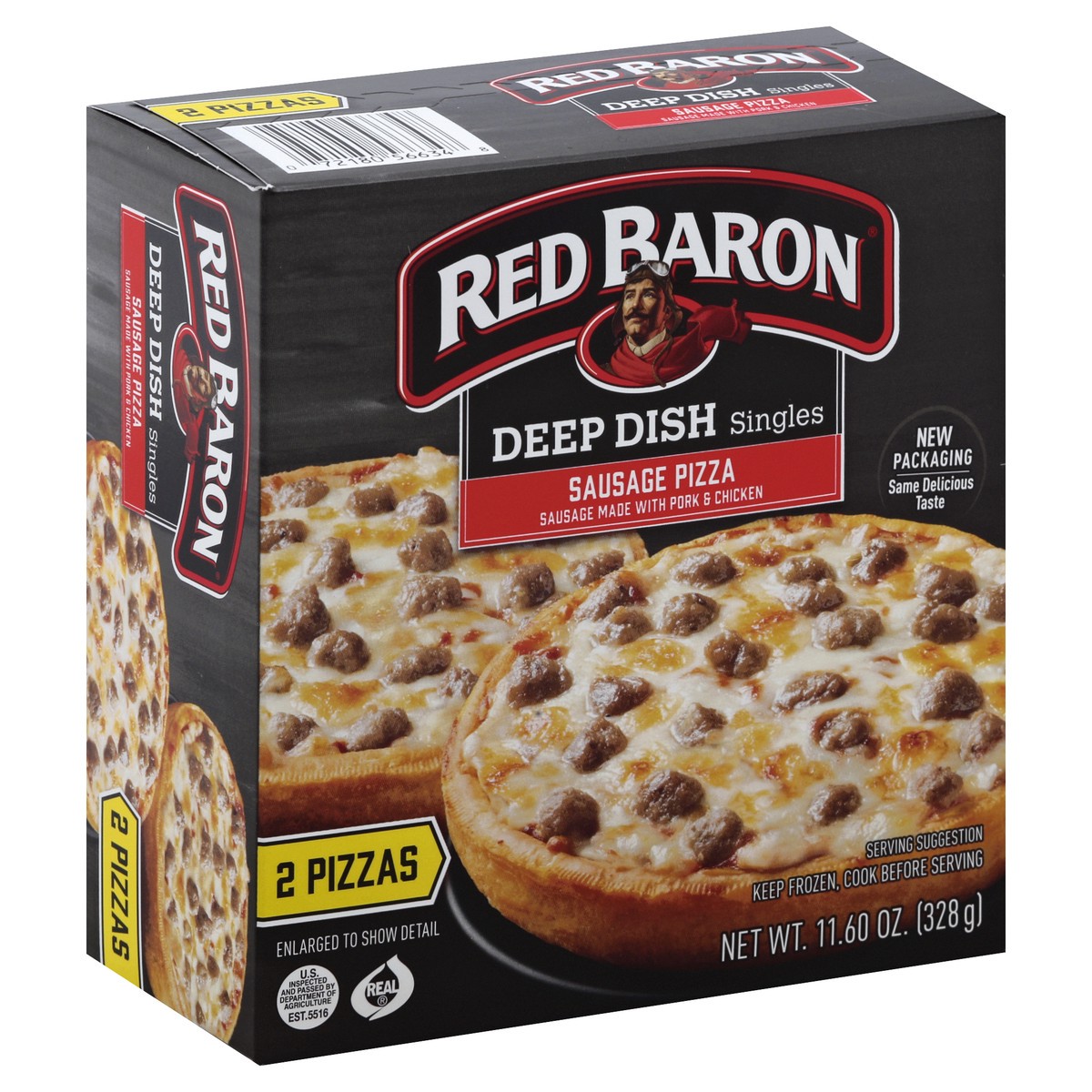 slide 1 of 4, Red Baron Pizza 2 ea, 2 ct