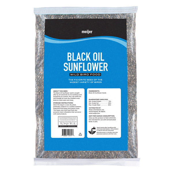 slide 4 of 5, Meijer Black Oil Sunflower Seed Wild Bird Food, 40 lb