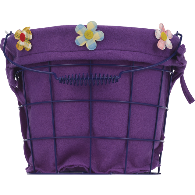 slide 1 of 1, COTTONDALE Rnd Wire Hdle Bskt W/Lining -Purple, 1 ct