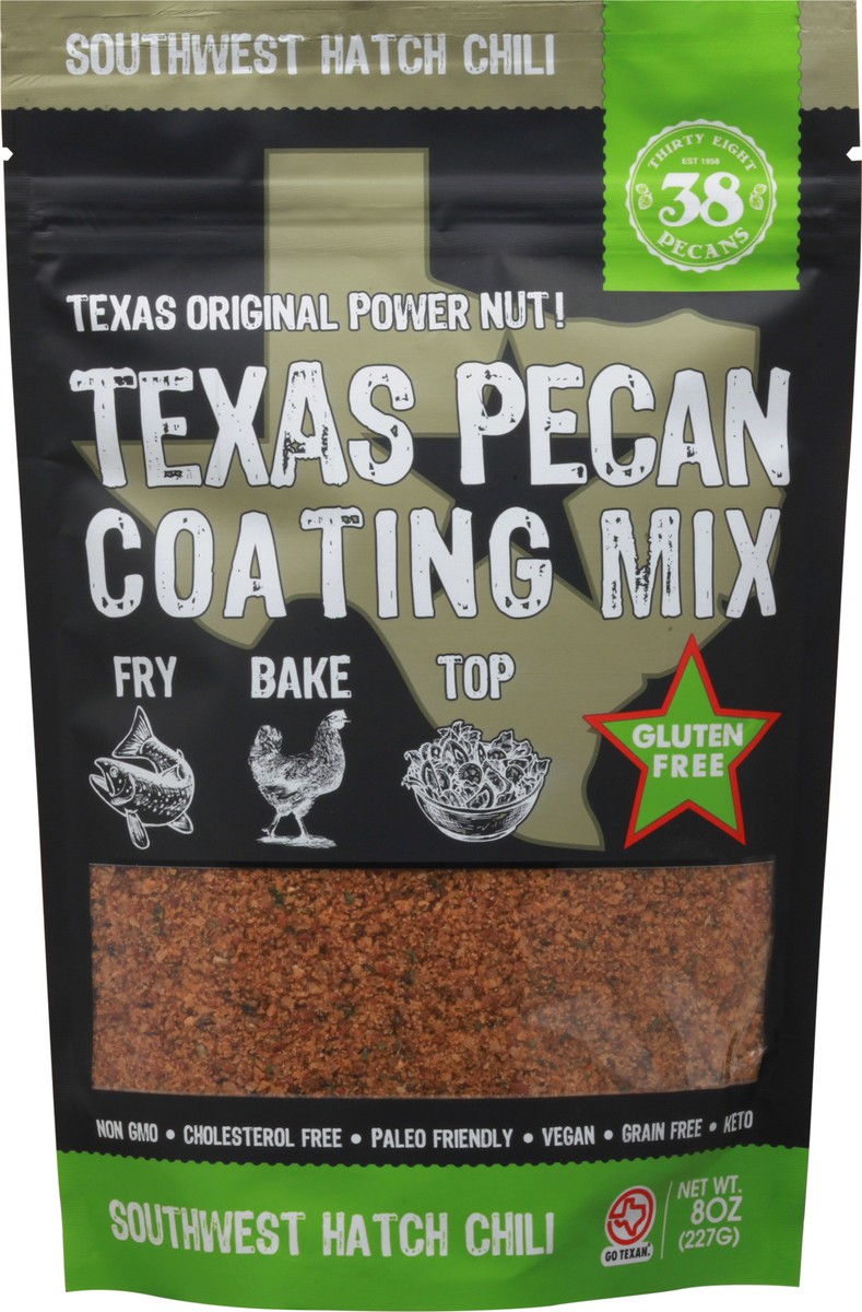 slide 8 of 14, 38 Pecans Texas Pecan Southwest Hatch Chili Coating Mix 8 oz, 8 oz