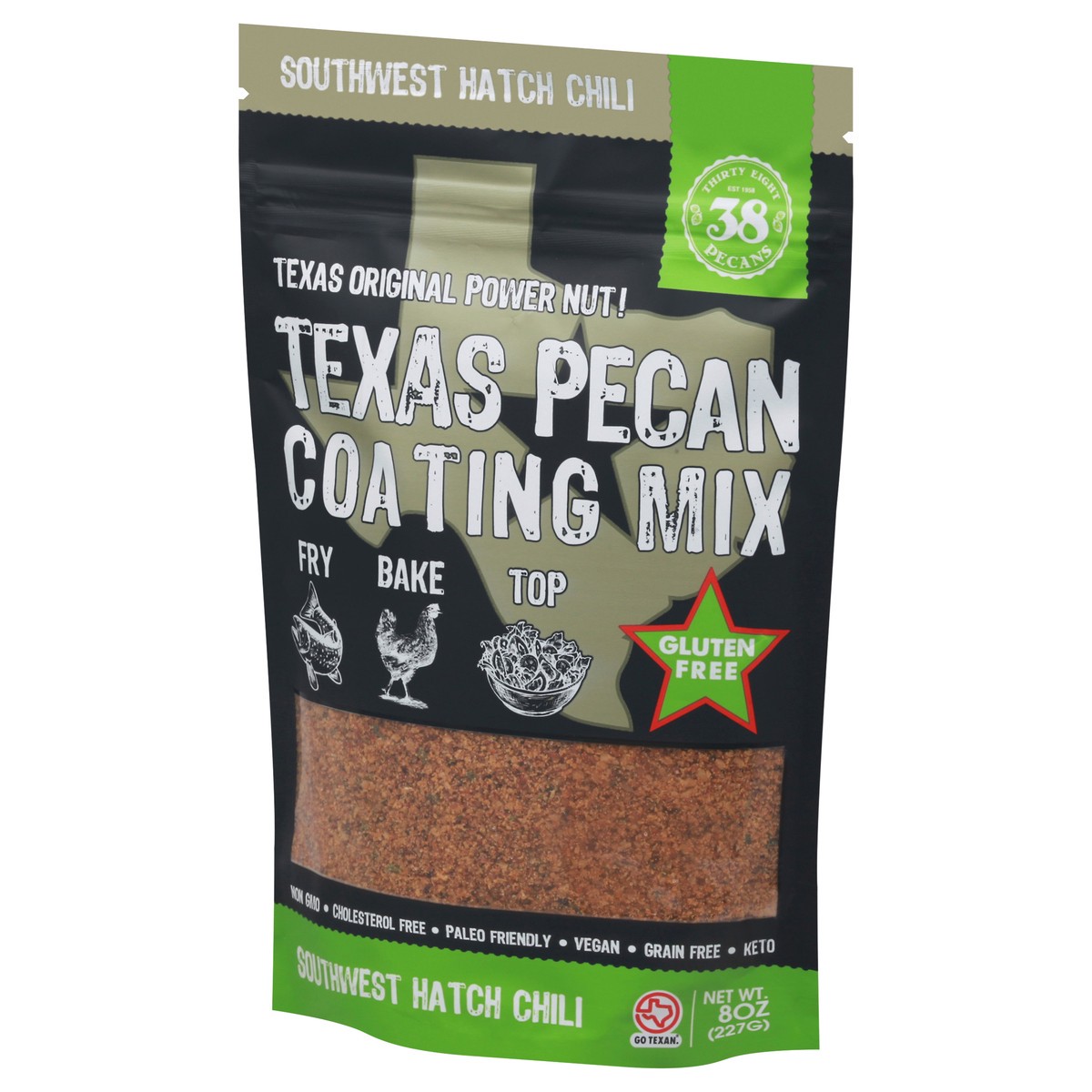 slide 9 of 14, 38 Pecans Texas Pecan Southwest Hatch Chili Coating Mix 8 oz, 8 oz