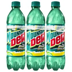 Mountain Dew Baja Blast DEW Tropical Lime Flavor 16.9 Fl Oz, 6 Count