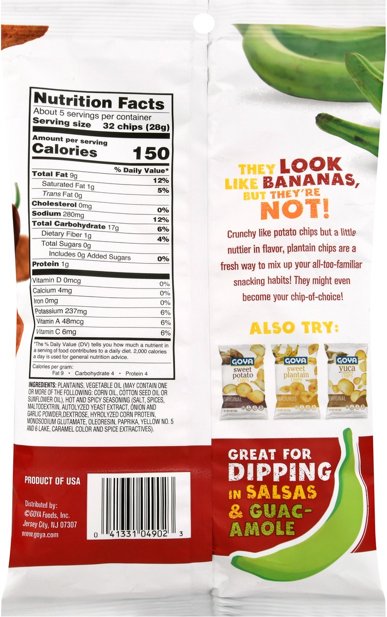 slide 12 of 13, Goya Hot & Spicy Plantain Chips 5 oz, 5 oz