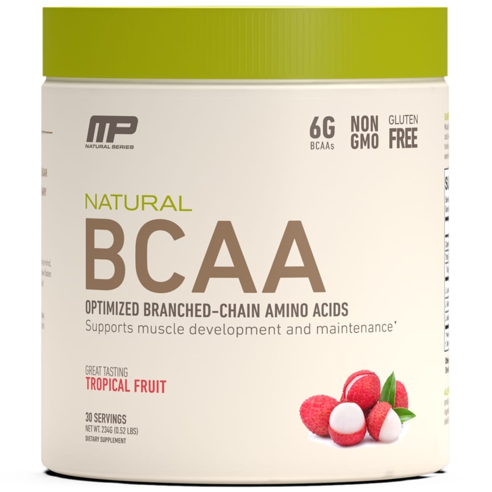 slide 1 of 1, MusclePharm Natural Bcaa Tropical Fruit Protein Powder, 0.52 lb