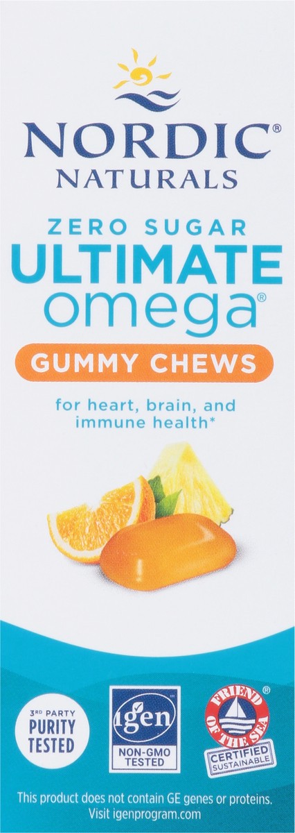 slide 7 of 9, Nordic Naturals Zero Sugar Ultimate Omega Omega-3 Tropical Fruit Gummy Chews, 1 ct