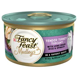 Fancy Feast Purina Fancy Feast Medleys Tender Turkey Tuscany with Long Grain Rice and Spinach in a Savory Sauce - 3 oz. Can