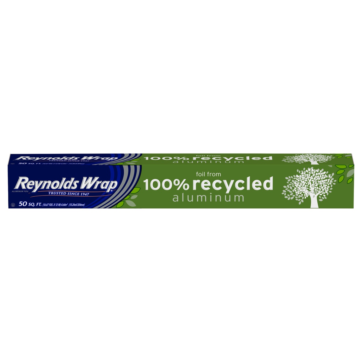 slide 1 of 3, Reynolds Wrap 100% Recycled Aluminum Foil, 50 sq ft