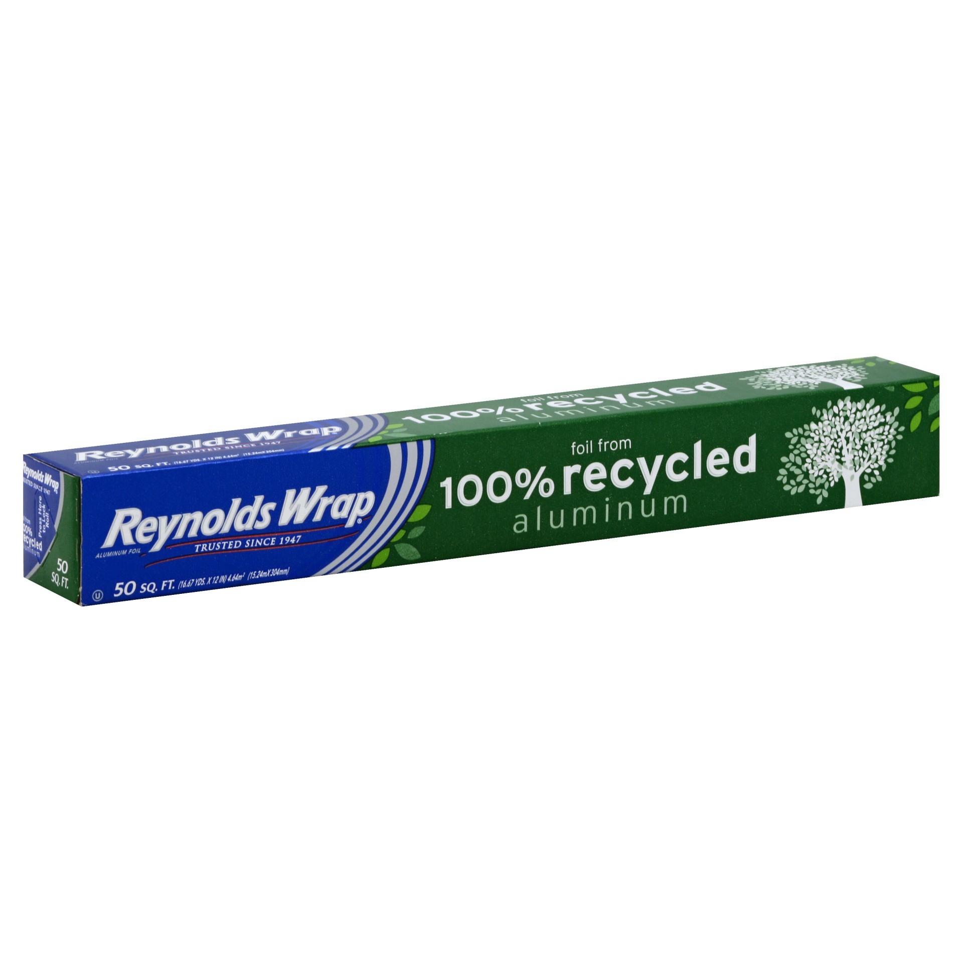 slide 1 of 3, Reynolds Wrap 100% Recycled Aluminum Foil, 50 sq ft