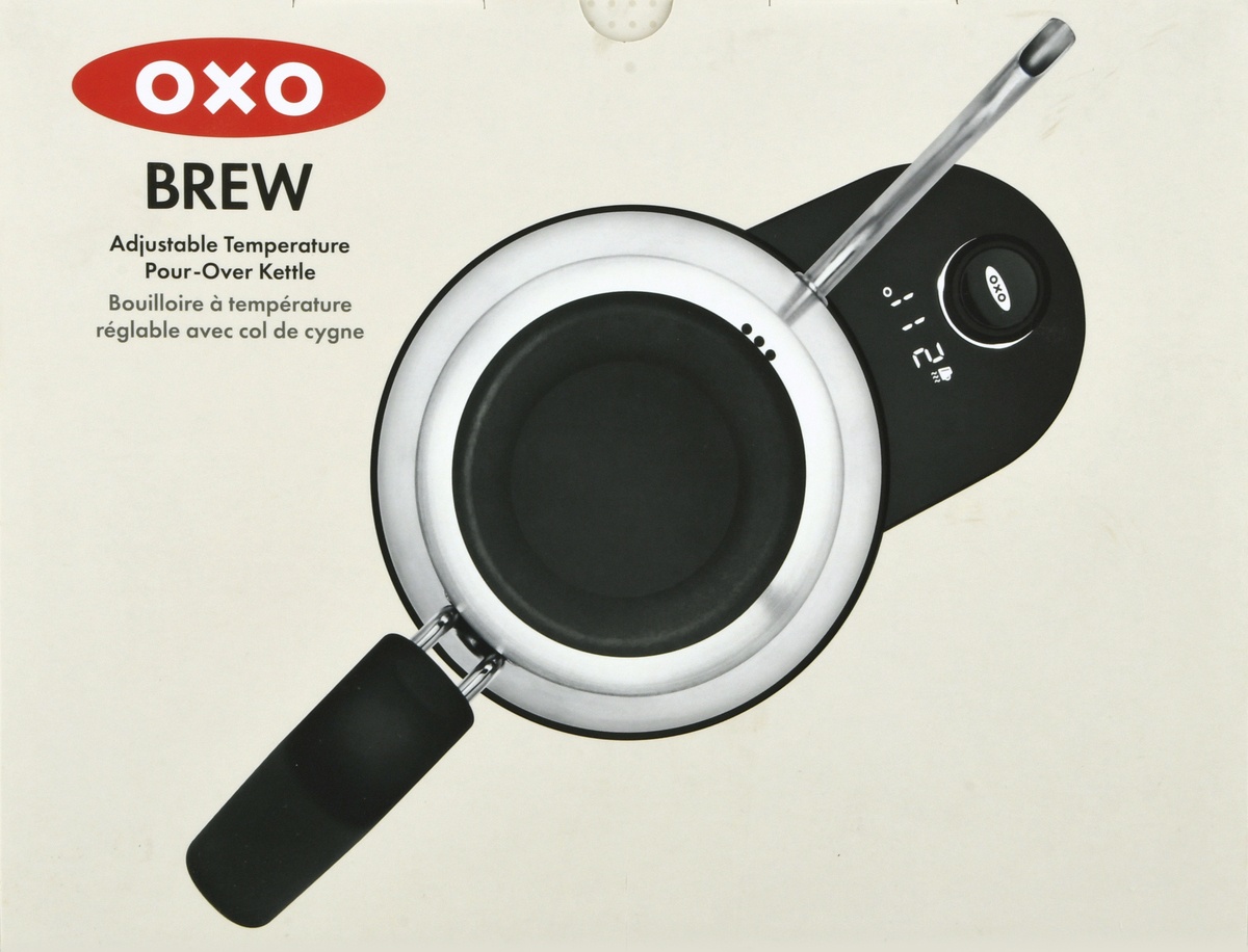 slide 4 of 8, OXO Brew Adjustable Temperature Electric Gooseneck Stainless Steel Kettle, 1 ct