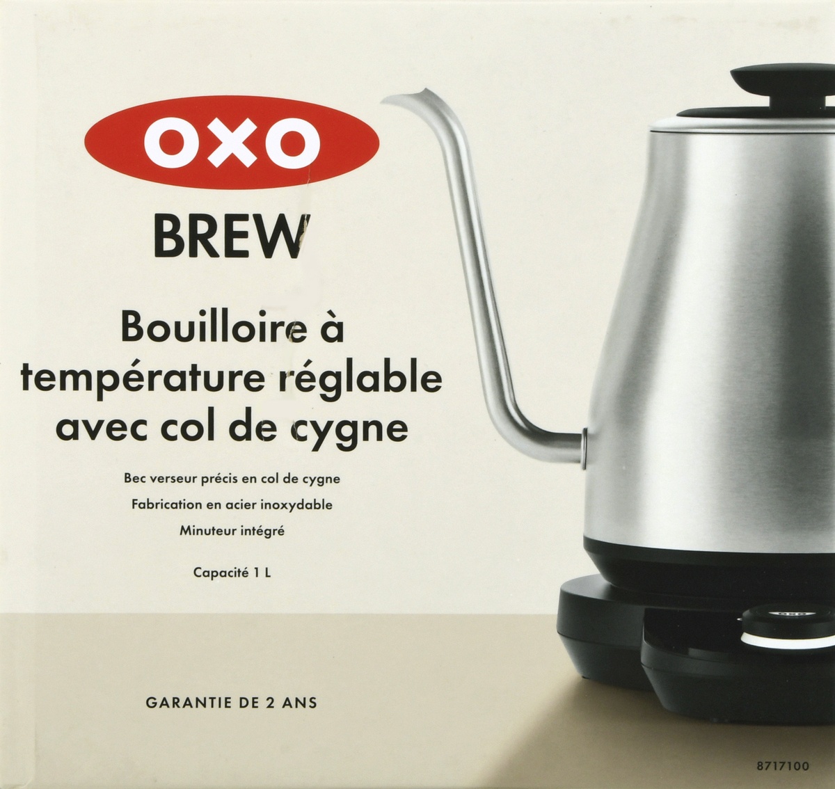 slide 5 of 8, OXO Brew Adjustable Temperature Electric Gooseneck Stainless Steel Kettle, 1 ct
