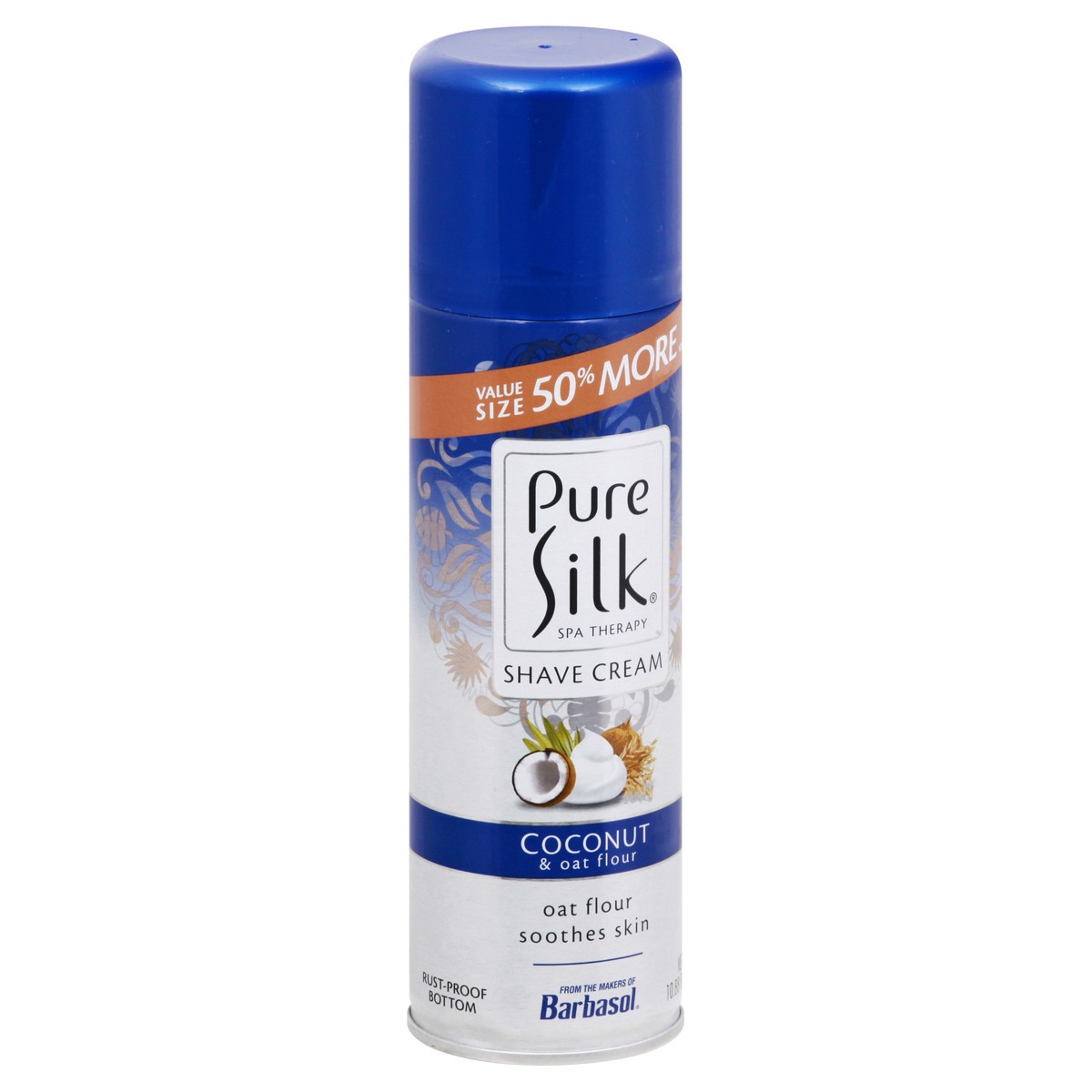 slide 3 of 9, Pure Silk Spa Therapy Value Size Coconut & Oat Flour Shave Cream 10.88 oz, 7.25 oz