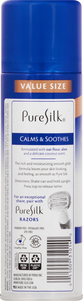 slide 5 of 9, Pure Silk Spa Therapy Value Size Coconut & Oat Flour Shave Cream 10.88 oz, 7.25 oz