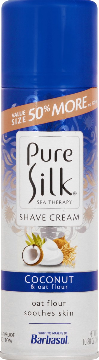 slide 9 of 9, Pure Silk Spa Therapy Value Size Coconut & Oat Flour Shave Cream 10.88 oz, 7.25 oz