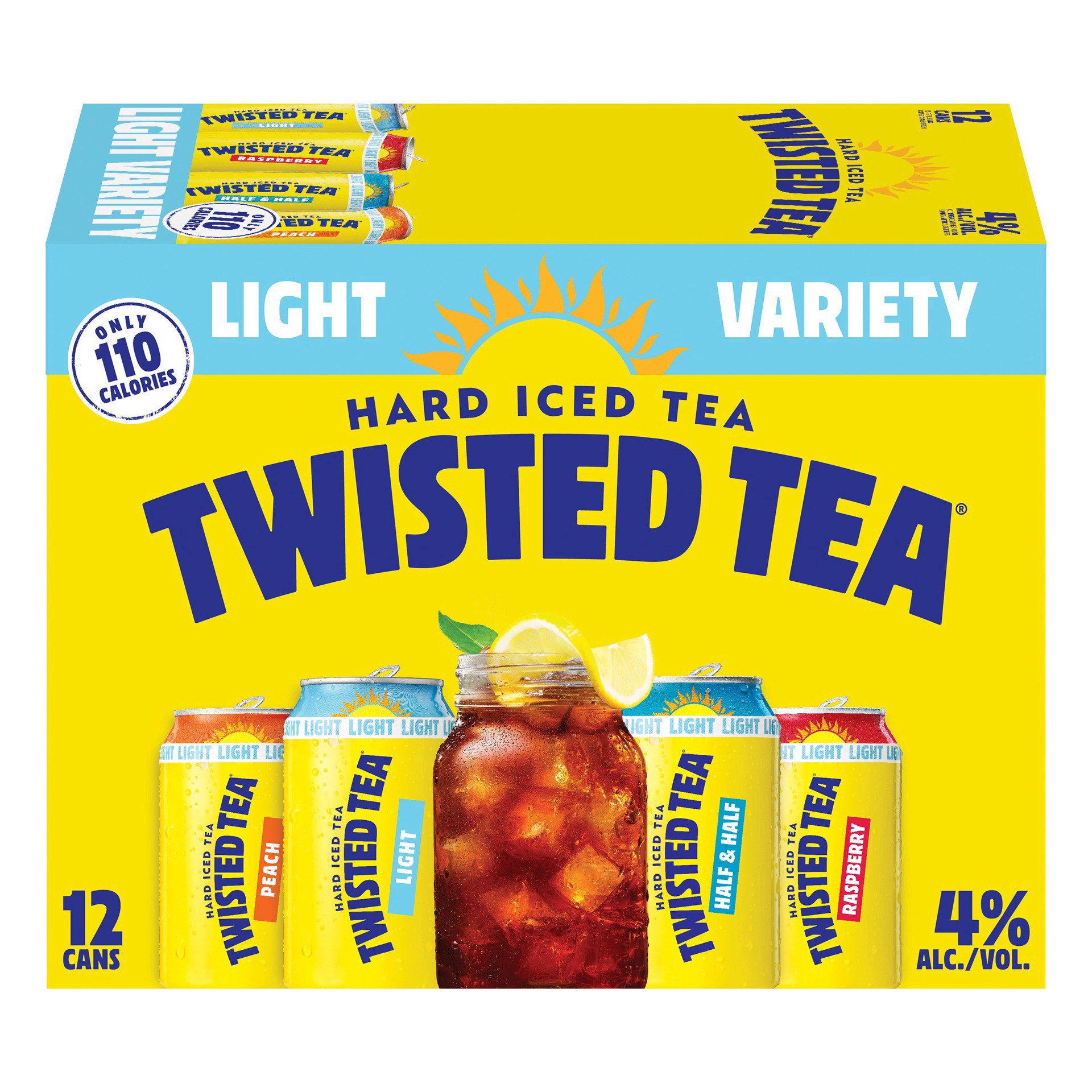 slide 2 of 11, Twisted Tea Light Variety Pack, Hard Iced Tea (12 fl. oz. Can, 12pk.), 12 ct; 12 oz