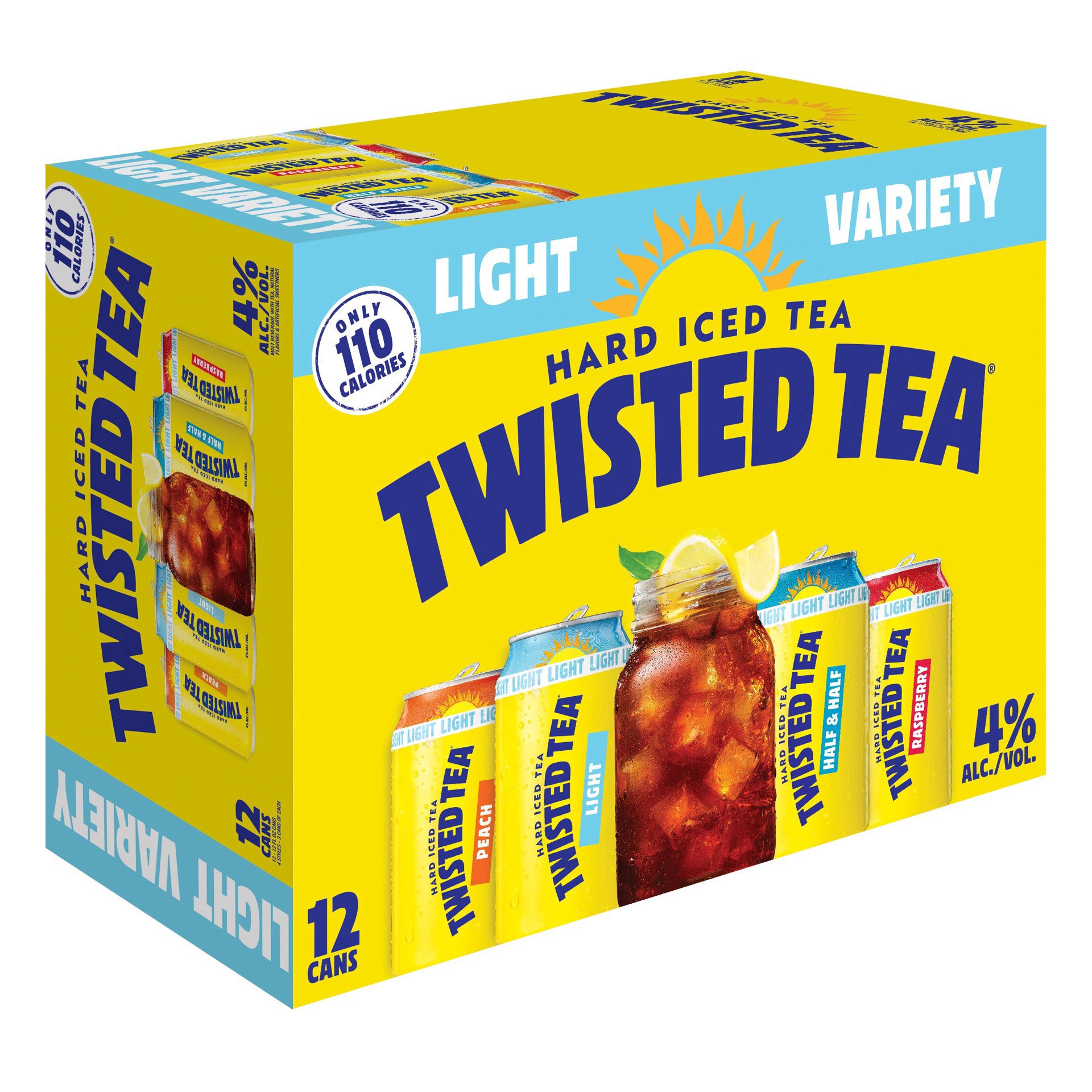 Twisted Tea Hard Iced Tea, Half & Half - 12 pack, 12 fl oz cans