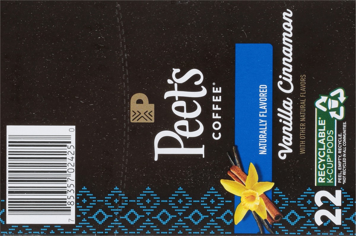 slide 4 of 9, Peet's Coffee Vanilla Cinnamon Coffee 22 - 0.33 oz K-Cup Pods, 22 ct