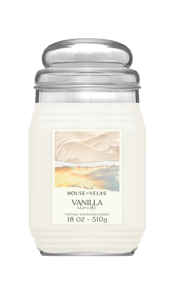 slide 1 of 1, House of Velas® Jar candle - Vanilla Clouds, 18 oz