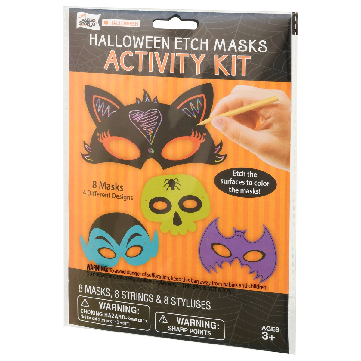 slide 11 of 11, Mello Smello Halloween Etch Masks Activity Kit 1 ea, 1 ct