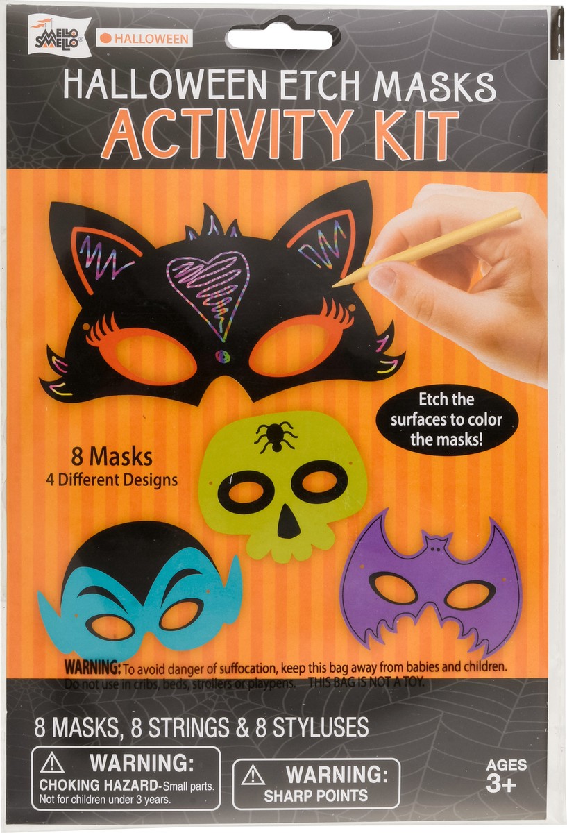 slide 10 of 11, Mello Smello Halloween Etch Masks Activity Kit 1 ea, 1 ct