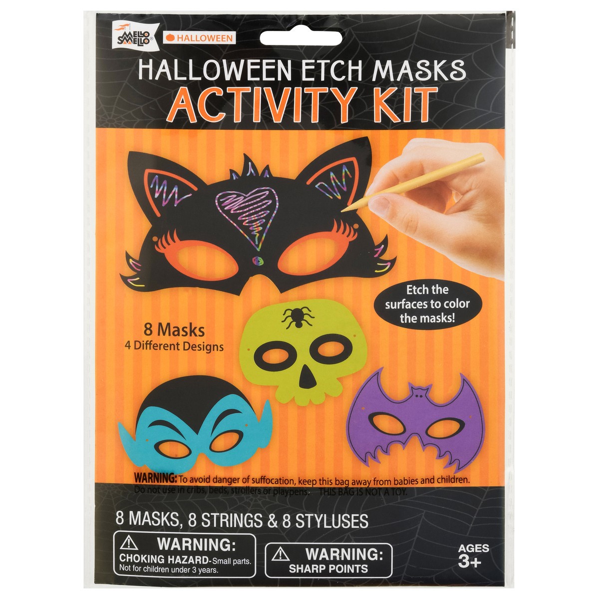 slide 7 of 11, Mello Smello Halloween Etch Masks Activity Kit 1 ea, 1 ct