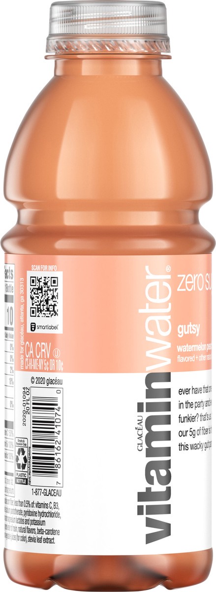 slide 5 of 7, vitaminwater zero sugar gutsy Bottle- 20 fl oz, 20 fl oz