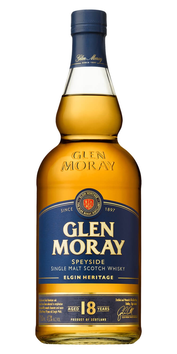 slide 1 of 1, Glen Moray 18yr Single Malt Scotch, 750 ml