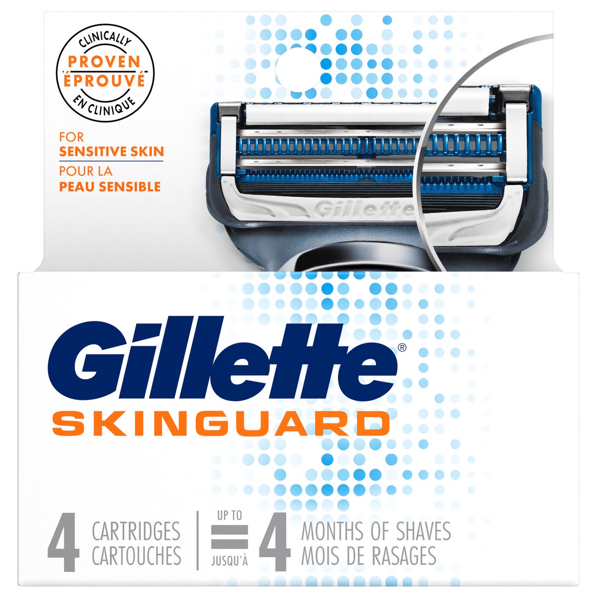 slide 1 of 3, Gillette Skin Guard Men's Razor Blade Refills, 4 ct