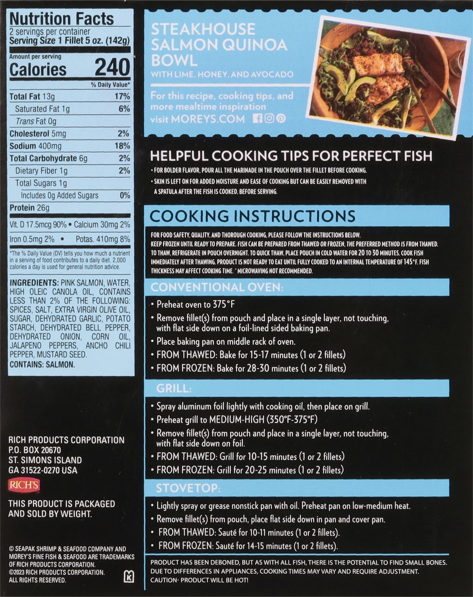 slide 8 of 13, Morey's Wild Steakhouse Salmon 10 oz, 10 oz