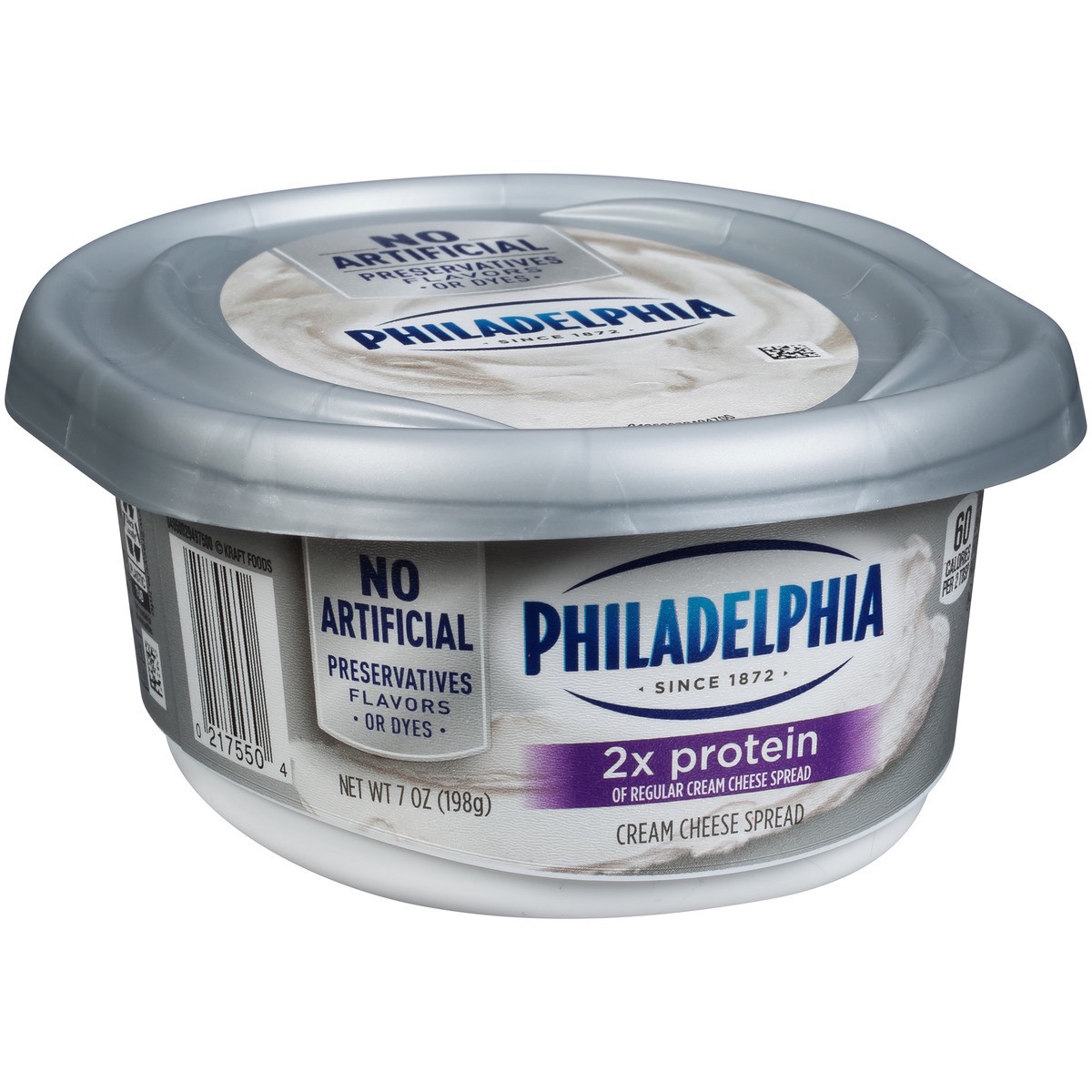 slide 2 of 9, Philadelphia Cream Cheese Spread 2X Protein Tub, 7 oz