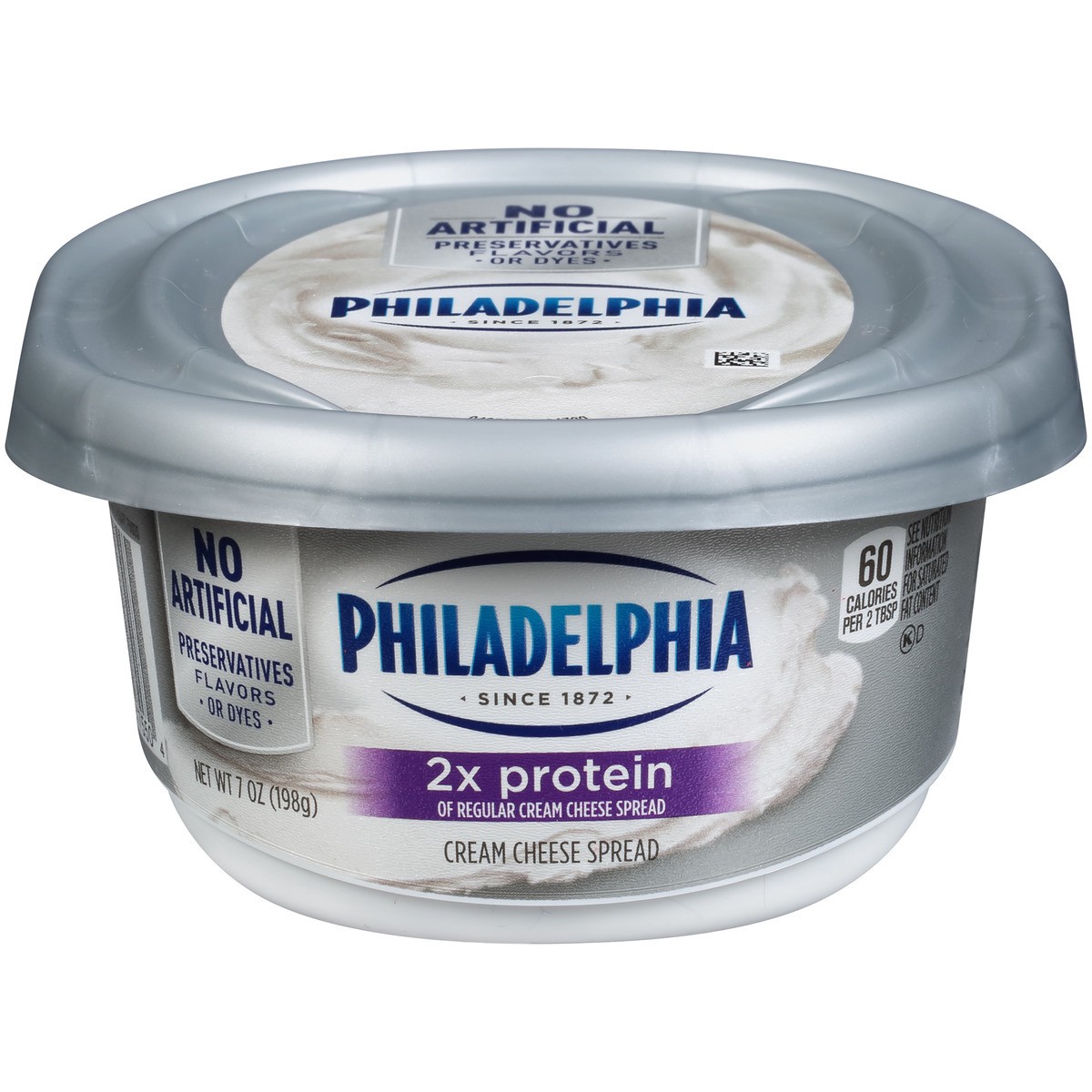 slide 1 of 9, Philadelphia Cream Cheese Spread 2X Protein Tub, 7 oz