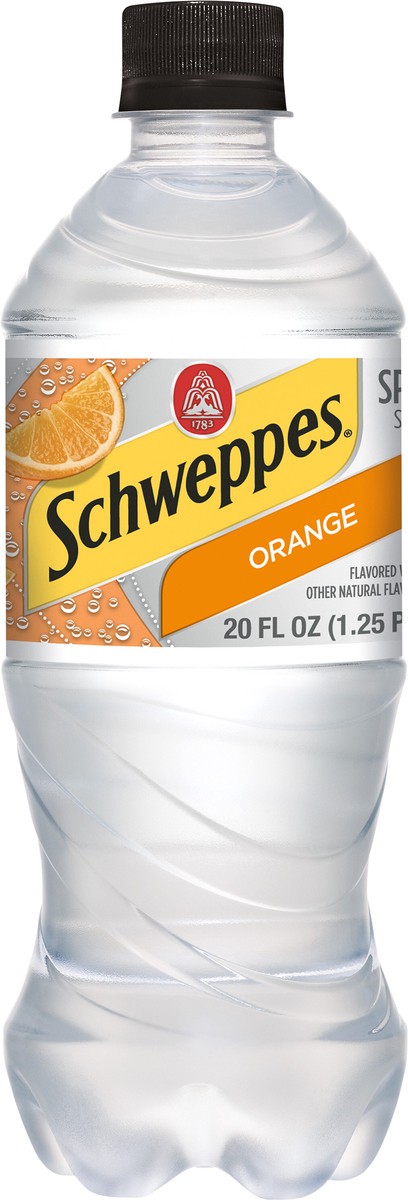 slide 8 of 9, Schweppes Orange Sparkling Water Beverage, 20 fl oz bottle, 20 fl oz