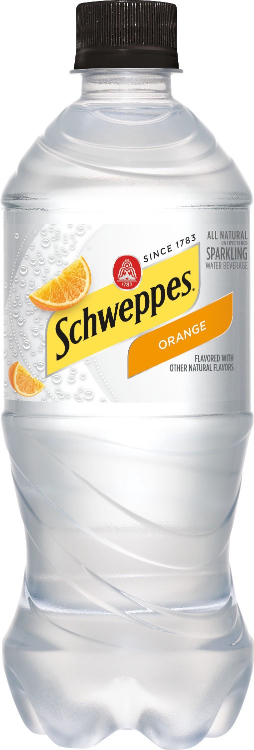 slide 1 of 9, Schweppes Orange Sparkling Water Beverage, 20 fl oz bottle, 20 fl oz