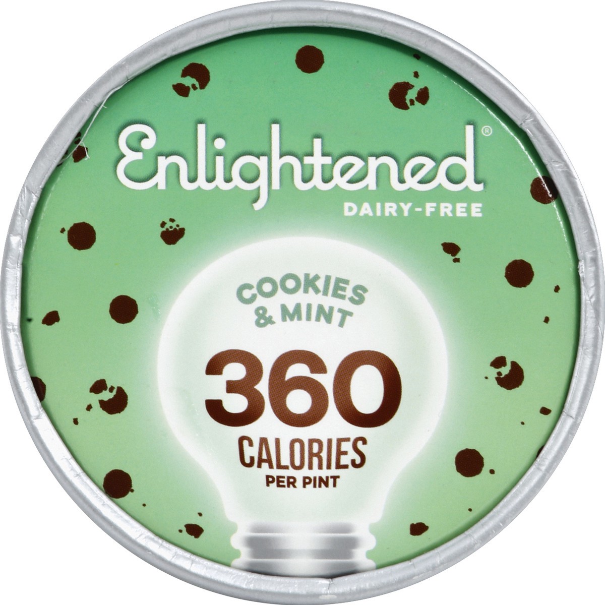 slide 6 of 6, Enlightened Dairy-Free Cookies & Mint Frozen Dessert 1 pt Cup\Tub, 1 pint